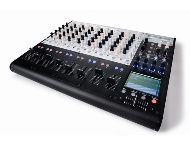 blank The channel faders can be flung around easily.